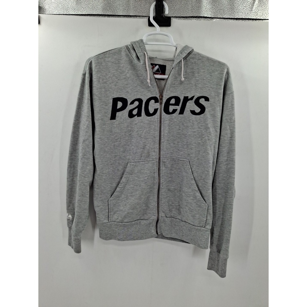 Indiana Pacers Medium Gray Full Zip Sweater Coat